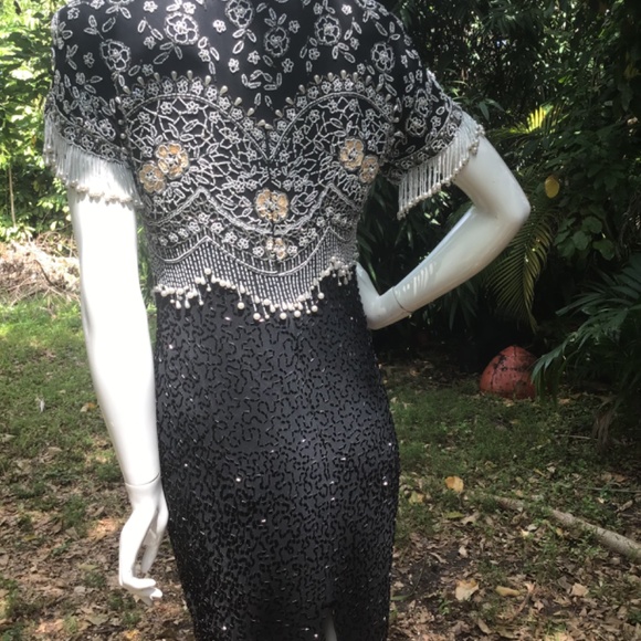 Vintage Oleg Cassini beaded Dress - Picture 10 of 16